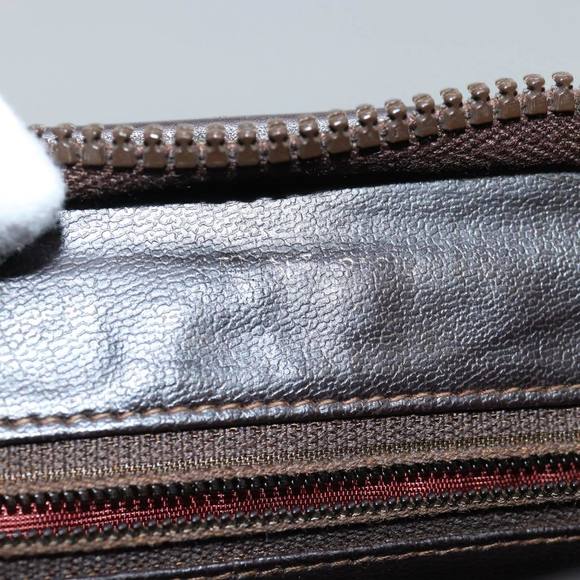 CELINE C Macadam Canvas Clutch Bag Beige Auth bs14954 - Picture 10 of 16